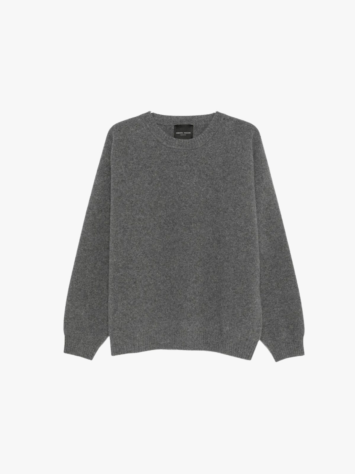 Roberto Collina Rundhals-Kaschmirpullover Grau Herren