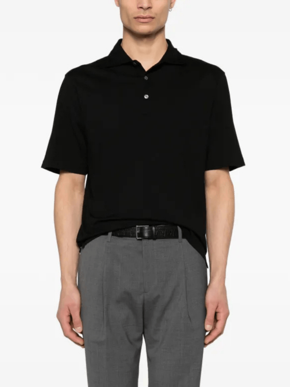 Lardini buttoned Polo-Shirt Navy Herren