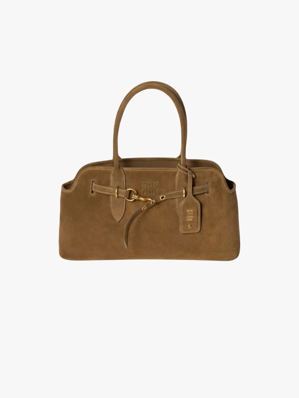 Miu Miu Aventure Tasche Olivgrün Wildleder Damen