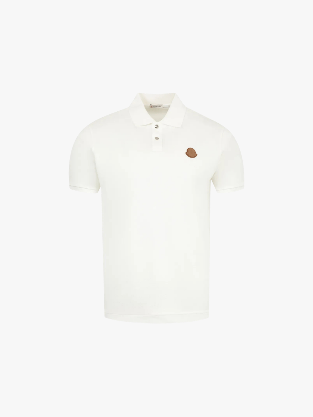 Moncler Polo-Shirt mit Logo‑Patch Weiß Herren