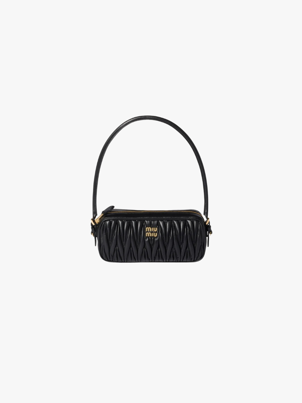 Miu Miu Mini Matelasse Leather Bag Black Women