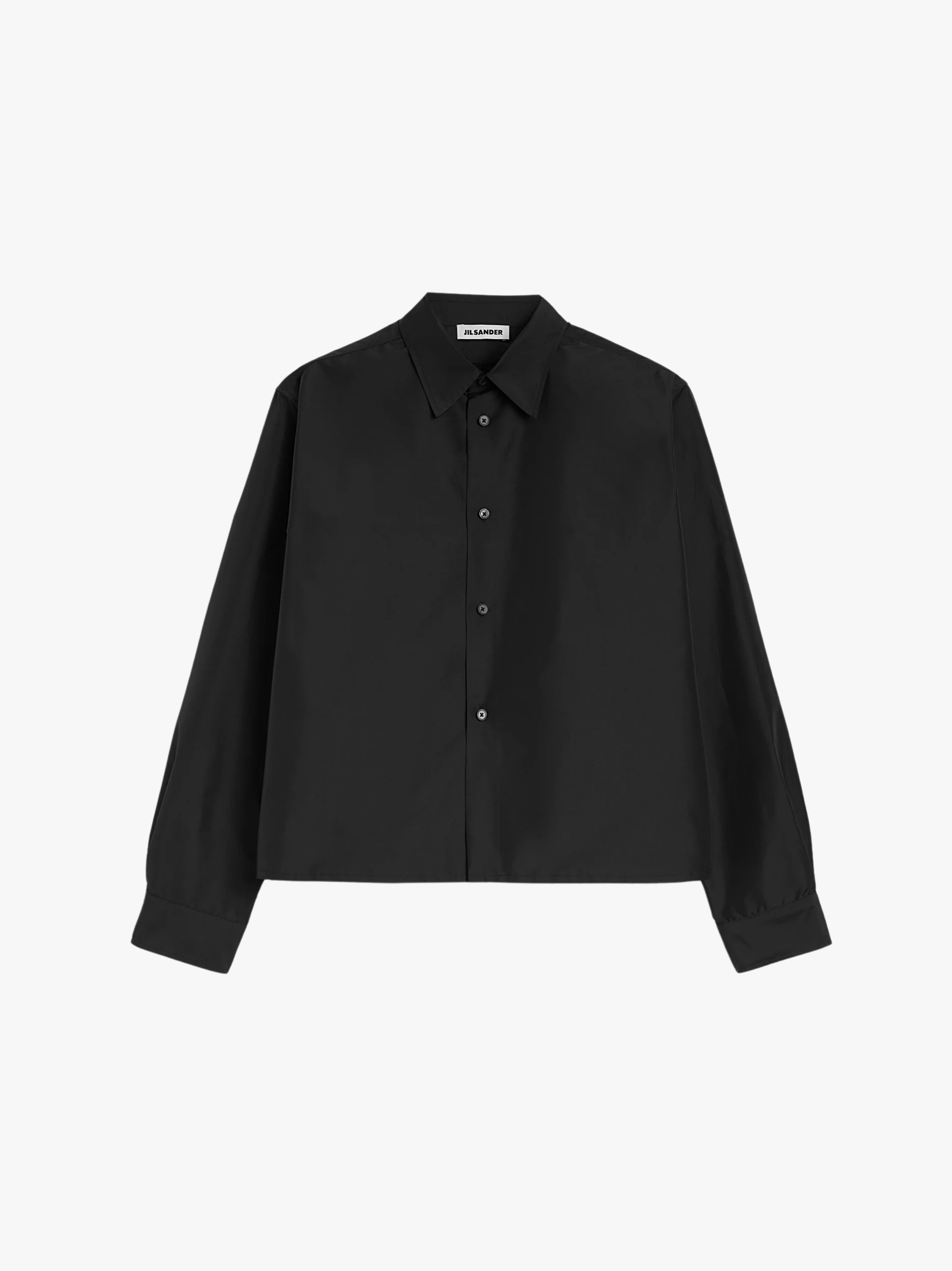 Jil Sander Hemd aus technischer Faille Schwarz Herren