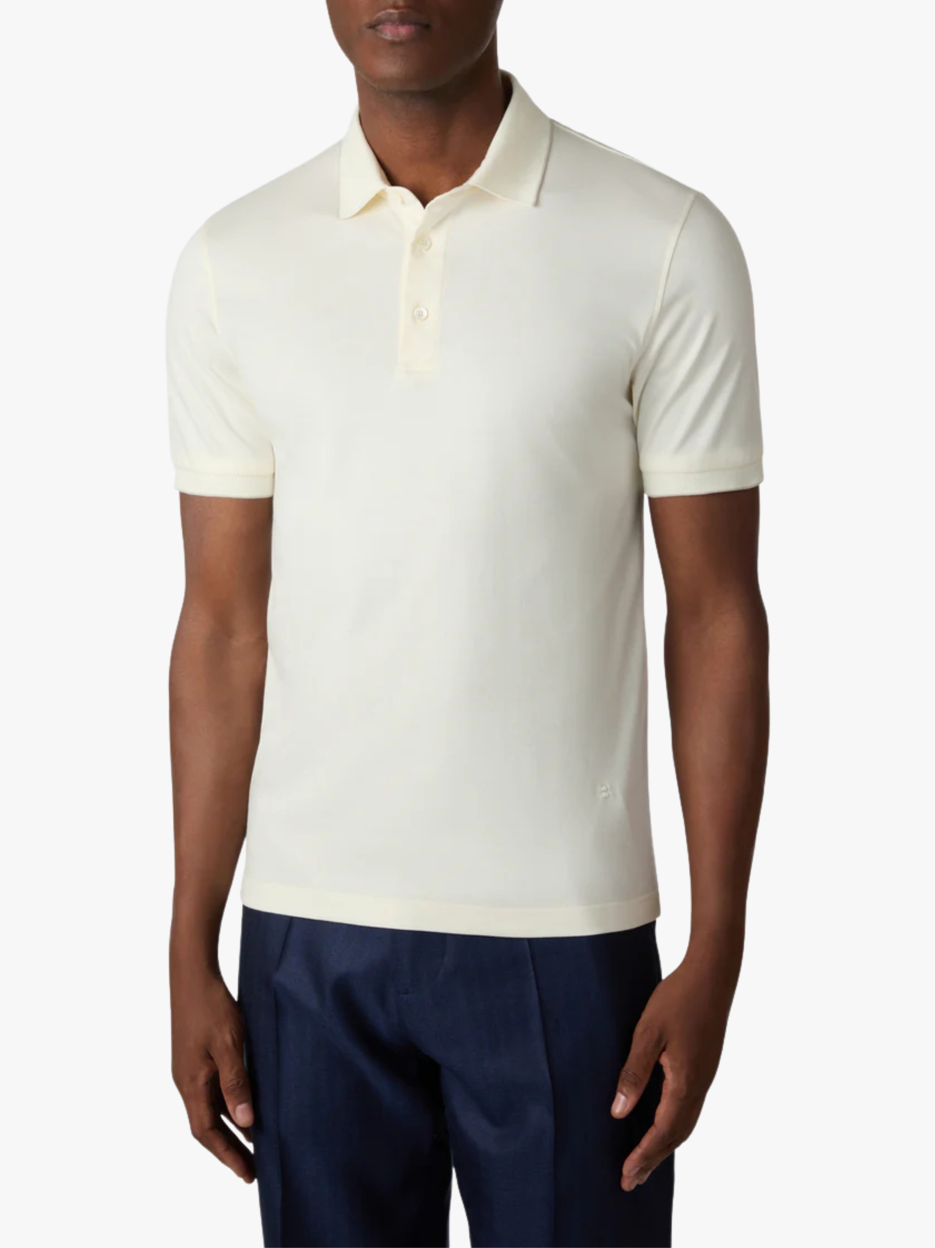Brett Johnson Short Sleeves Polo Shirt Ivory Men