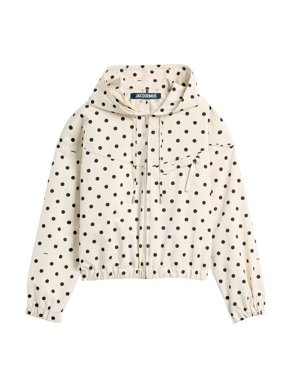 Jacquemus Die Bateau Jacke LA CROISIÈRE Gepunktete Windbreaker-Jacke Off-White Damen