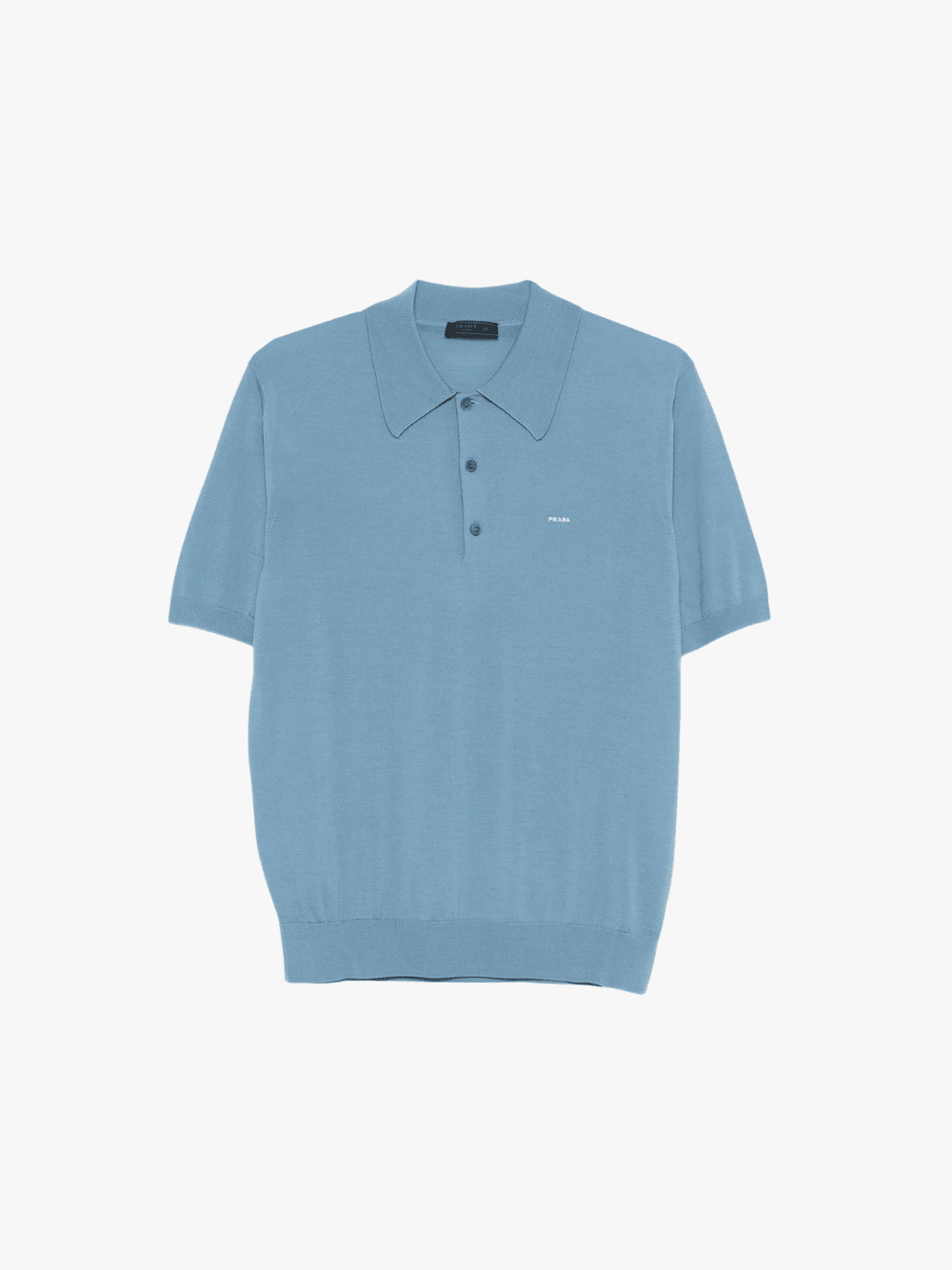 Prada Poloshirt mit Knopfleiste Hellblau Herren