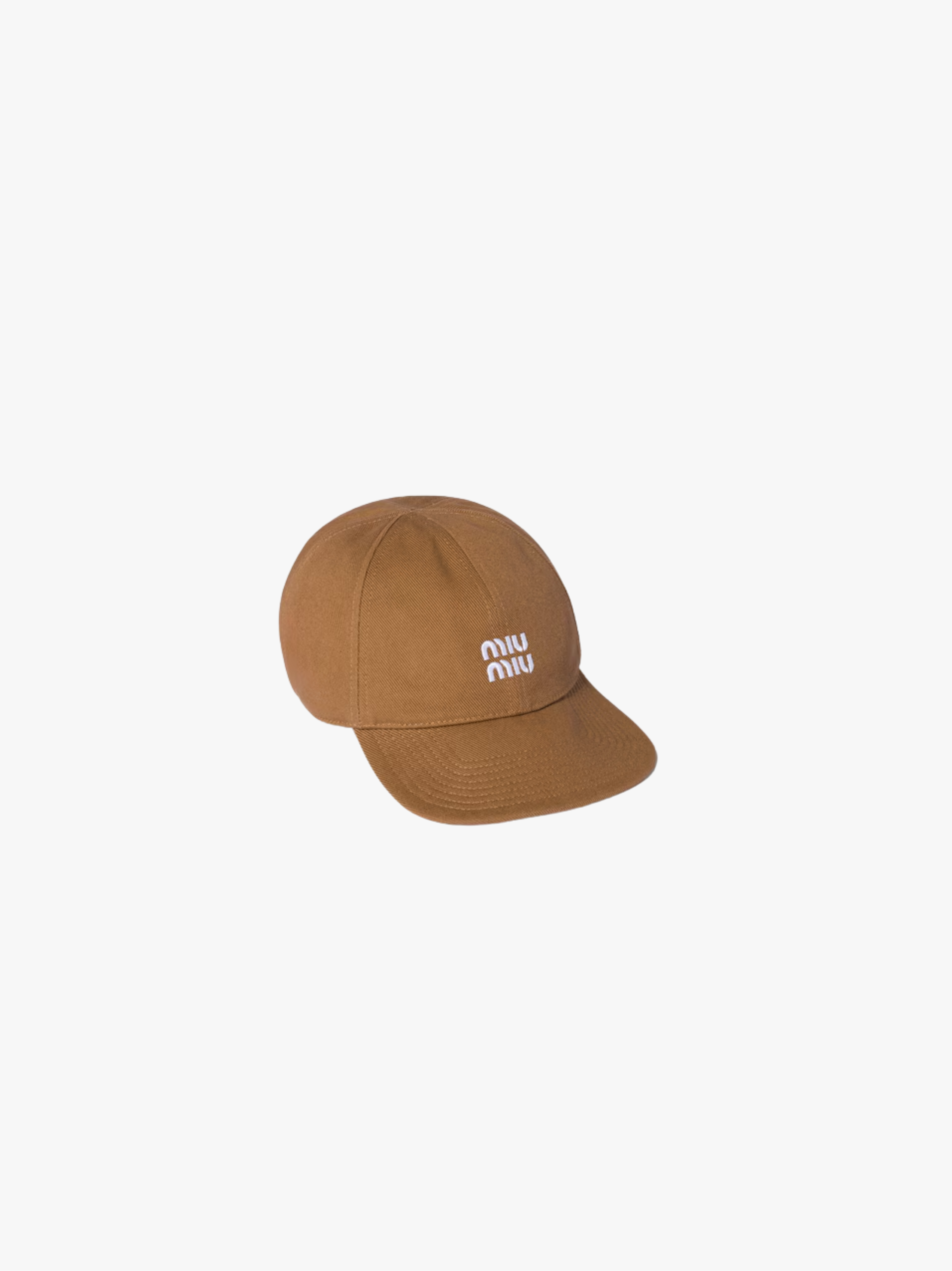 Miu Miu baseball cap in drill, cork beige Unisex
