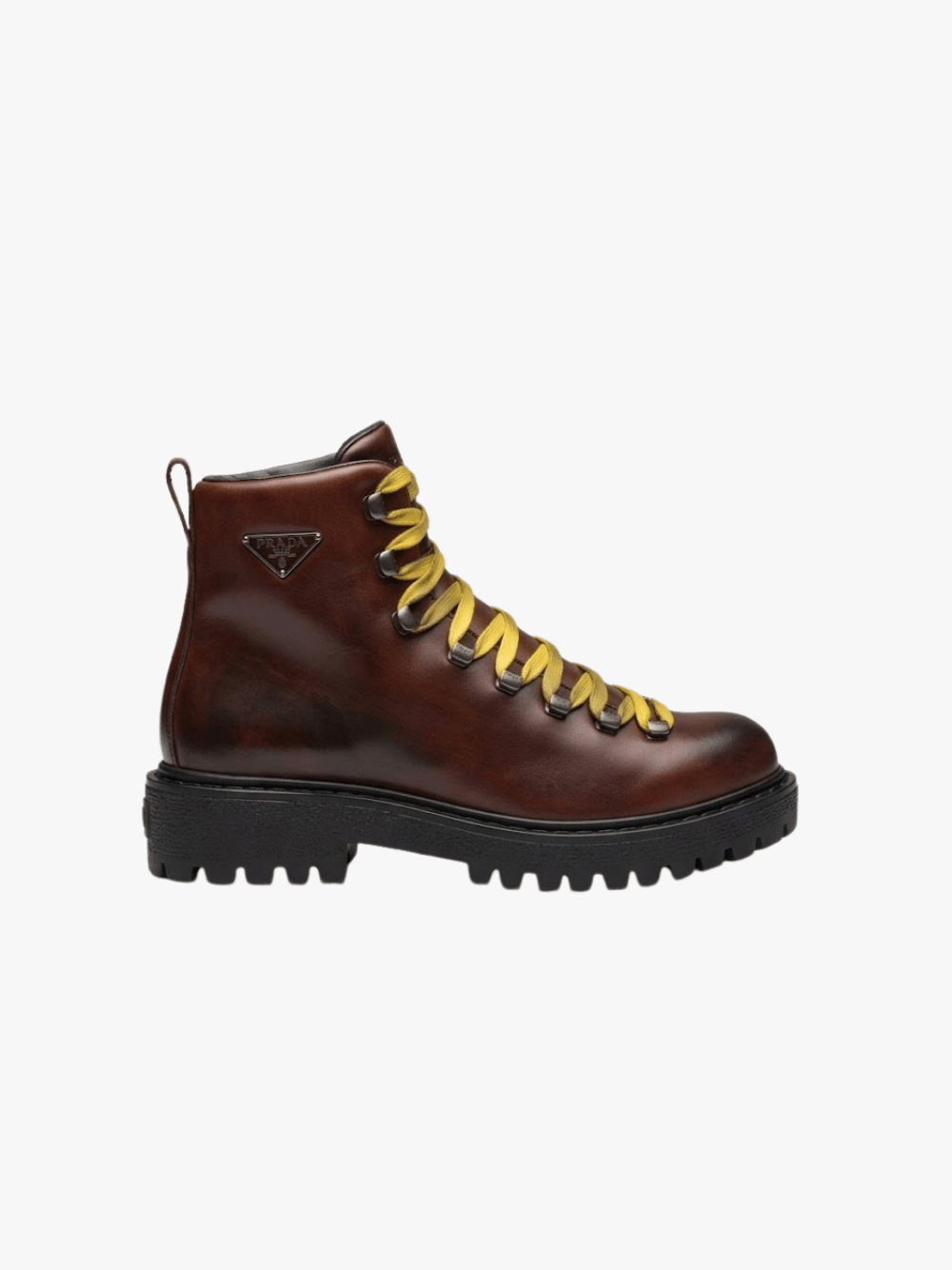 Prada Brixxen Leather Booties Dark Red Men