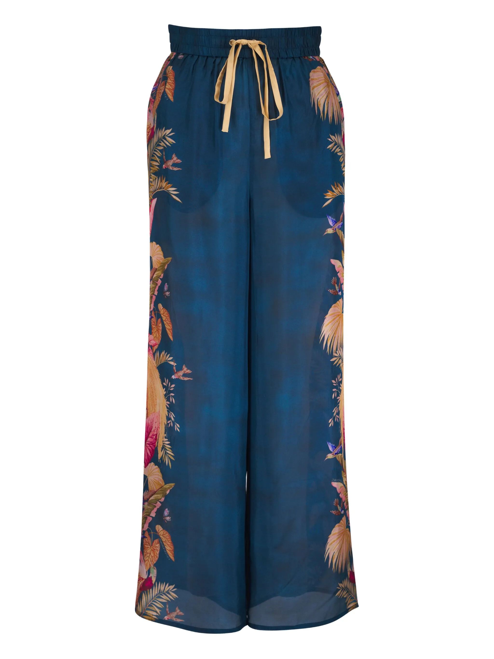 ZIMMERMANN Hose mit Blumenmuster Dunkeblau Damen