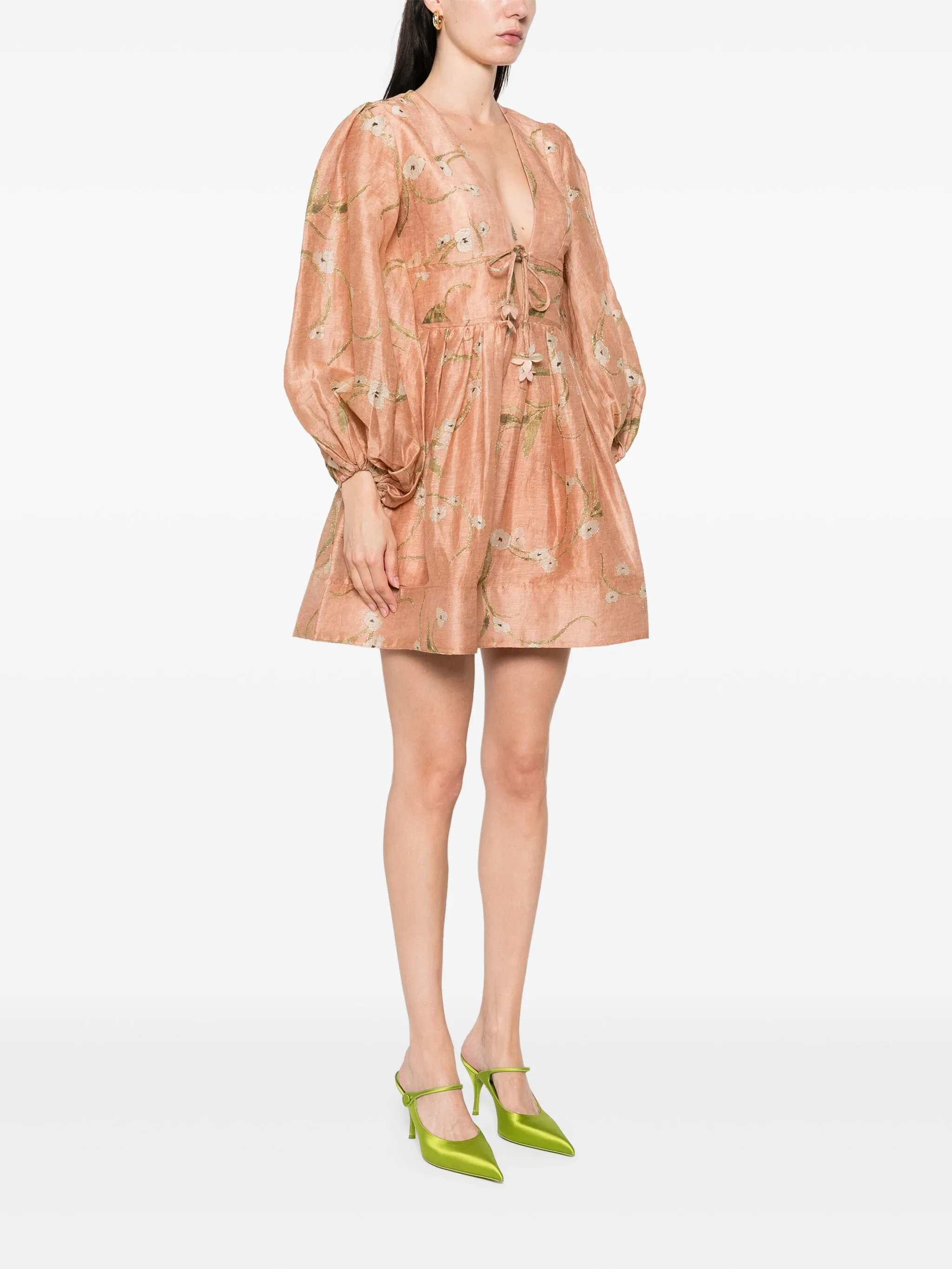 Zimmermann Illuminate Drawn Mini Kleid Floral Damen