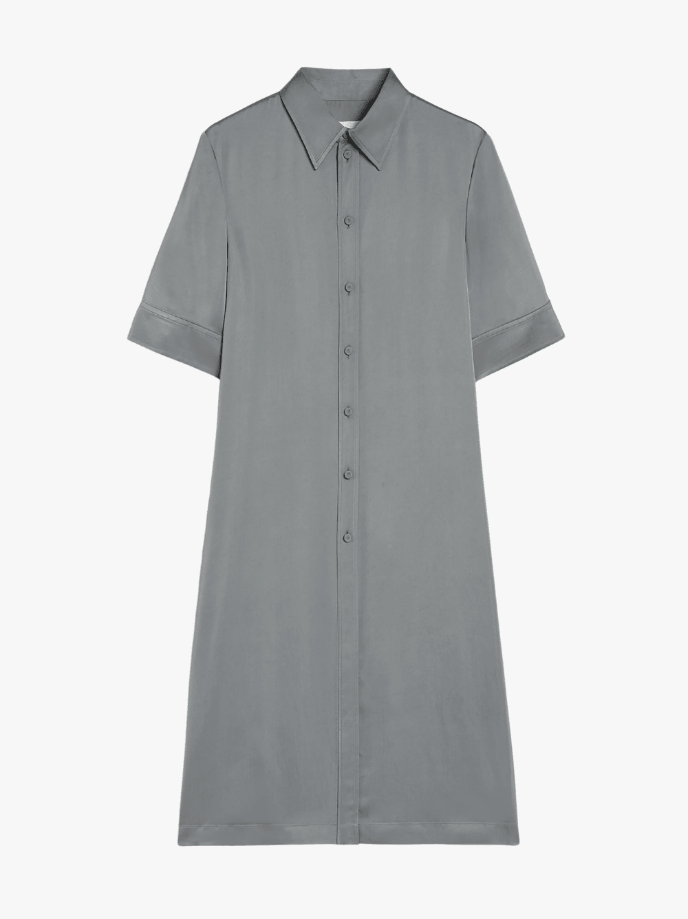 Jil Sander Fluid Viscose Kleid Volcanic Glass Grau Damen