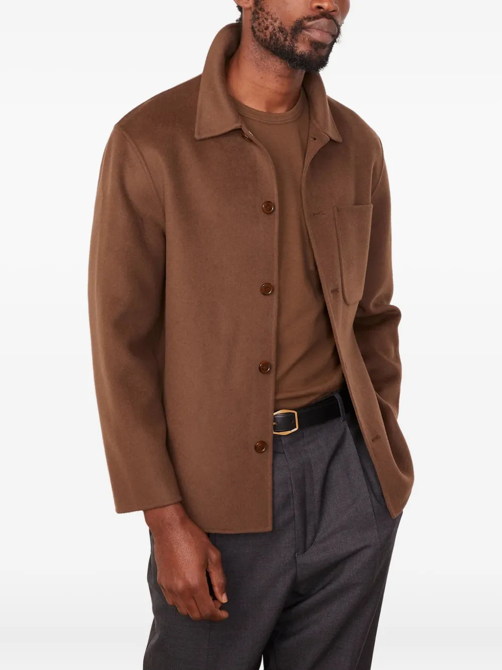 Officine Générale Jacke mit aufgesetzten Taschen Braun Herren