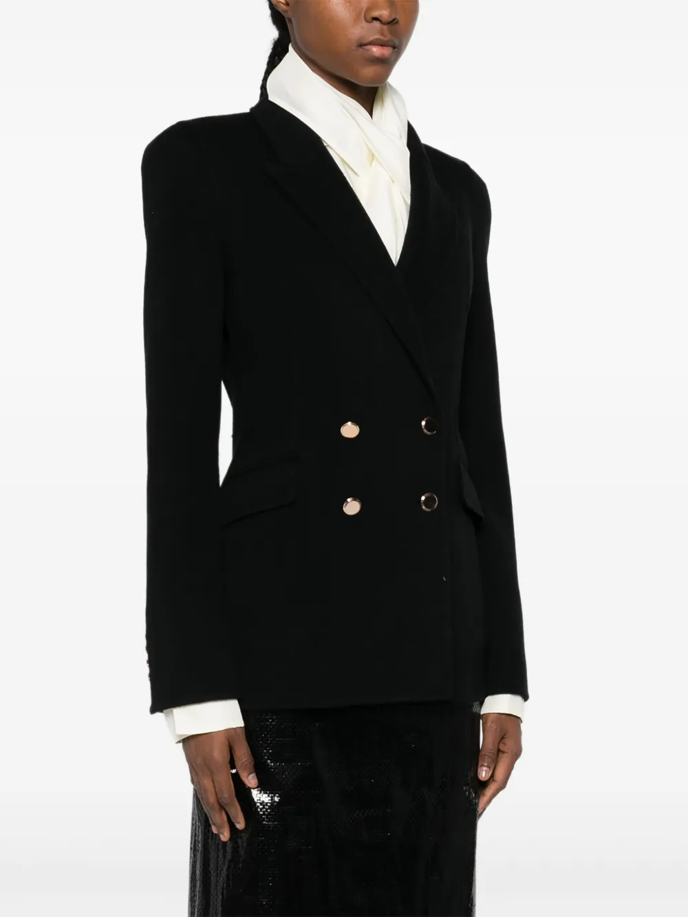 Gabriela Hearst Double-Breasted Cashmere Jacket Black Women