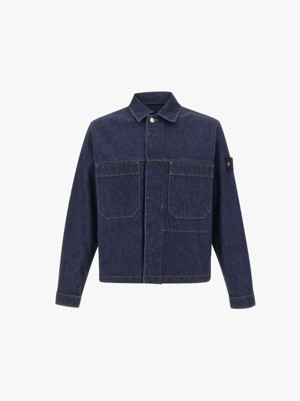 Stone Island Jeansjacke mit aufgesetzten Taschen Dunkelblau