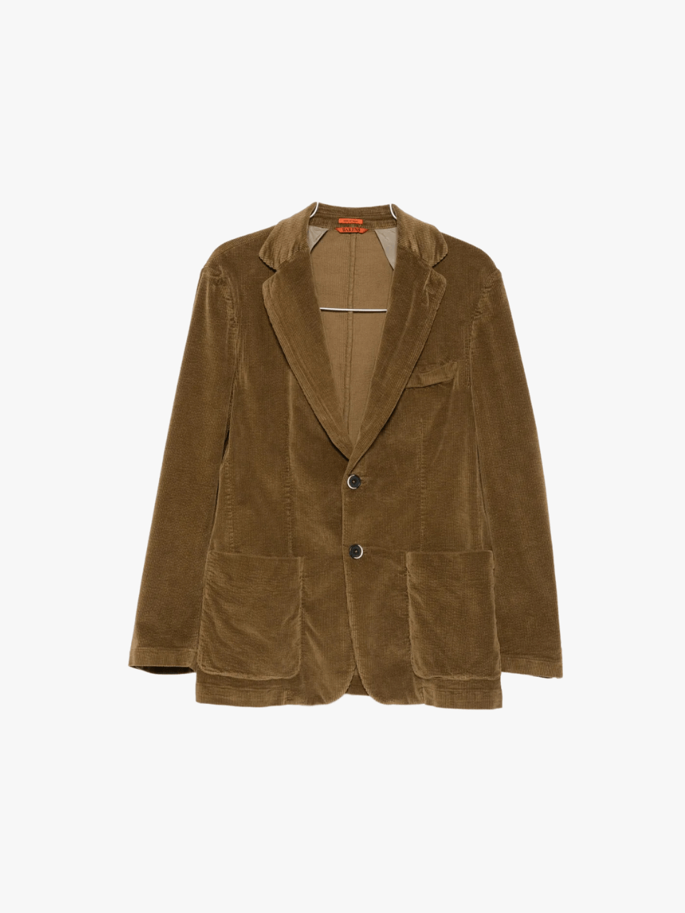 Barena Kordsamt-Blazer mit zwei Knöpfen Braun Herren
