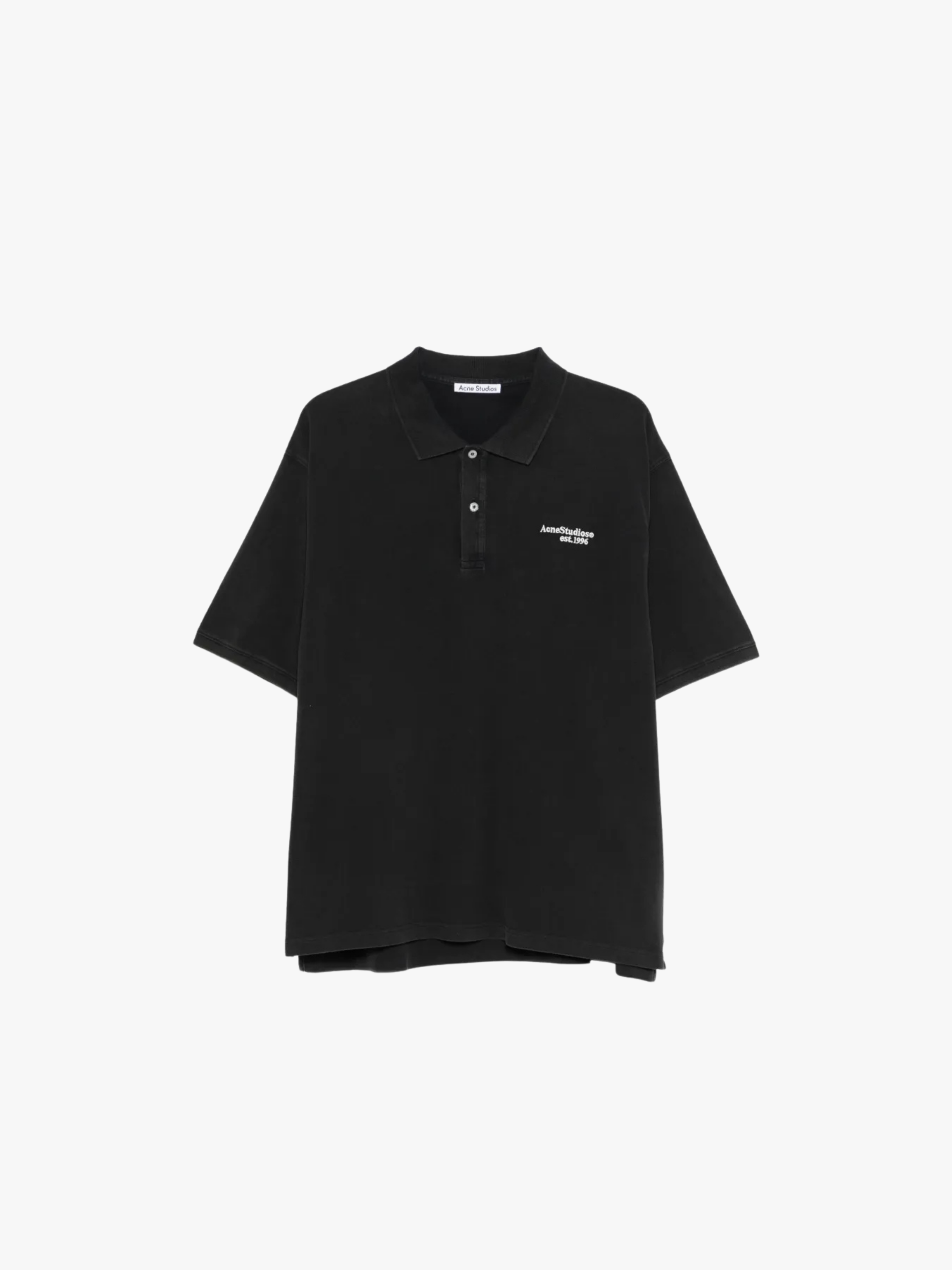 Acne Studios Logo Polo Shirt Schwarz Herren