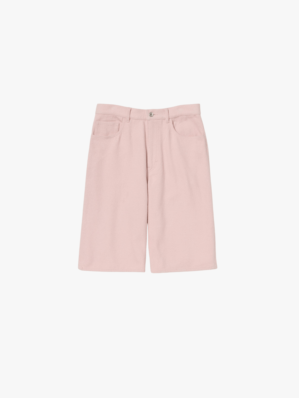Auralee Silk Nep Denim Wide Shorts Dusty Pink Herren