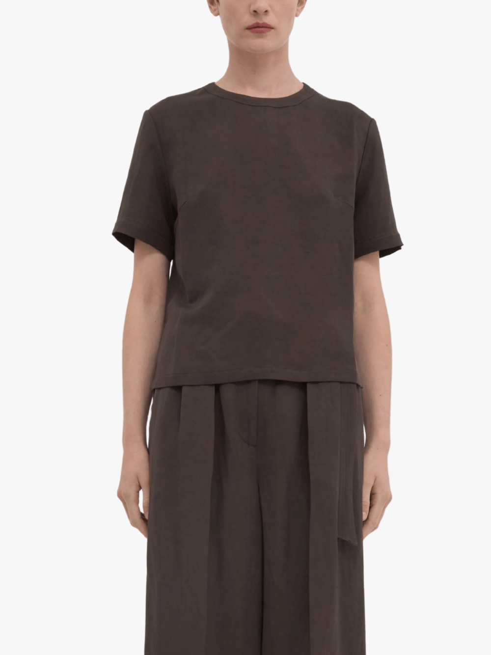 Christian Wijnants Kurzarm‑Top Tanto 8739 Chestnut Damen