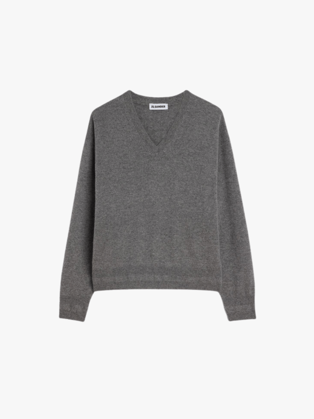 Jil Sander Pullover mit V-Ausschnitt aus Kaschmir Grau Herren