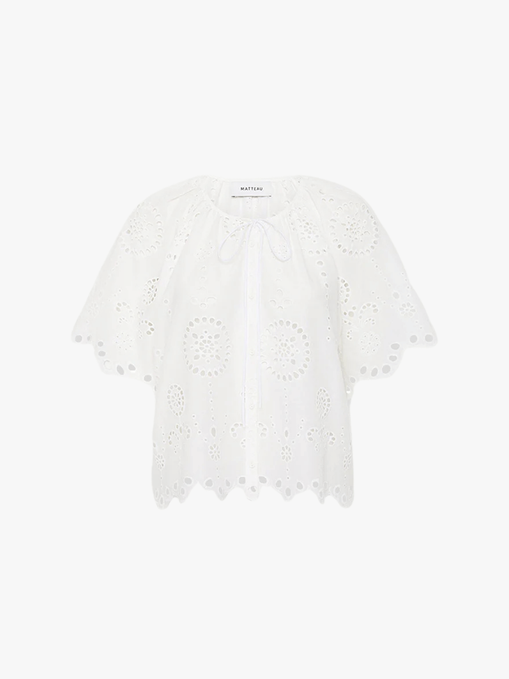 Matteau Broderie Bluse Weiß Damen