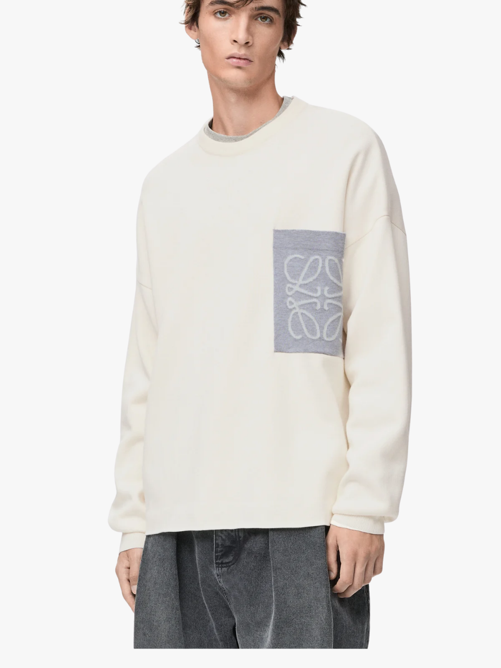 Loewe Anagram Pullover Beige Herrenstrickmode