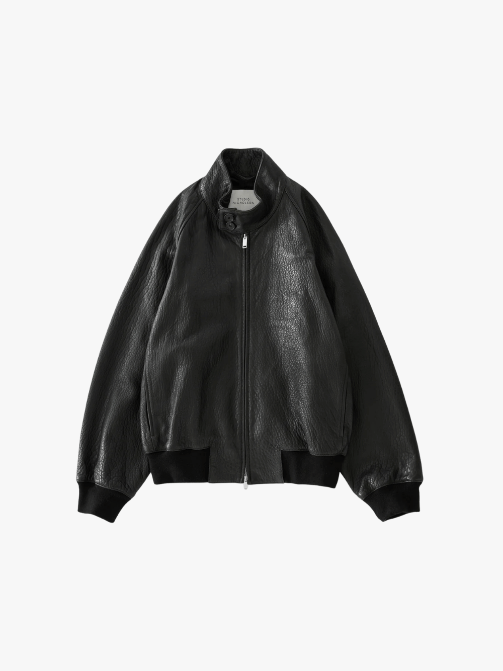 Studio Nicholson Over Leather Jacket Black Men's