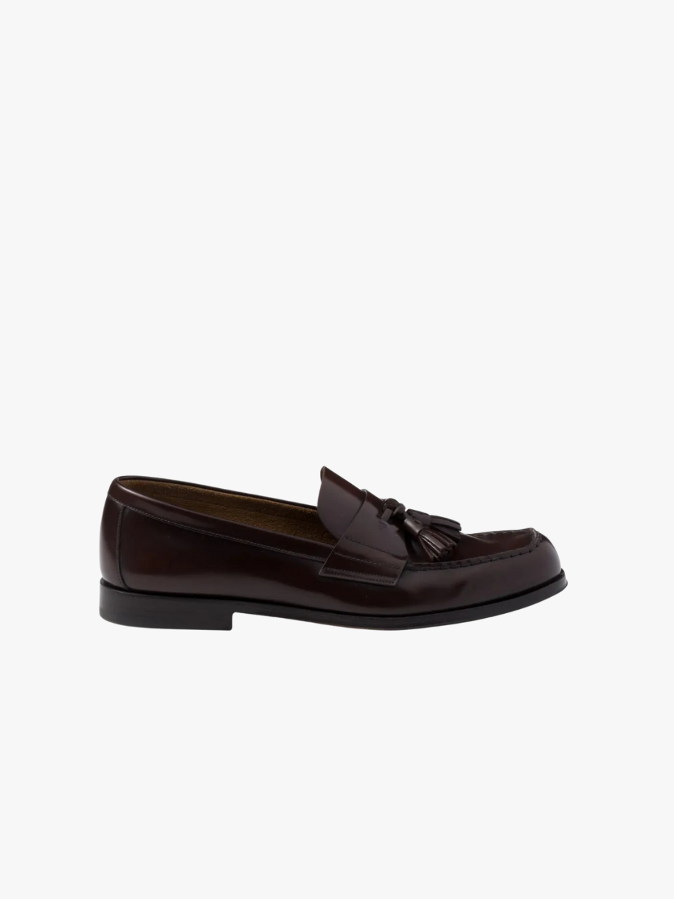 Prada Loafer aus gebürstetem Leder Braun Herren