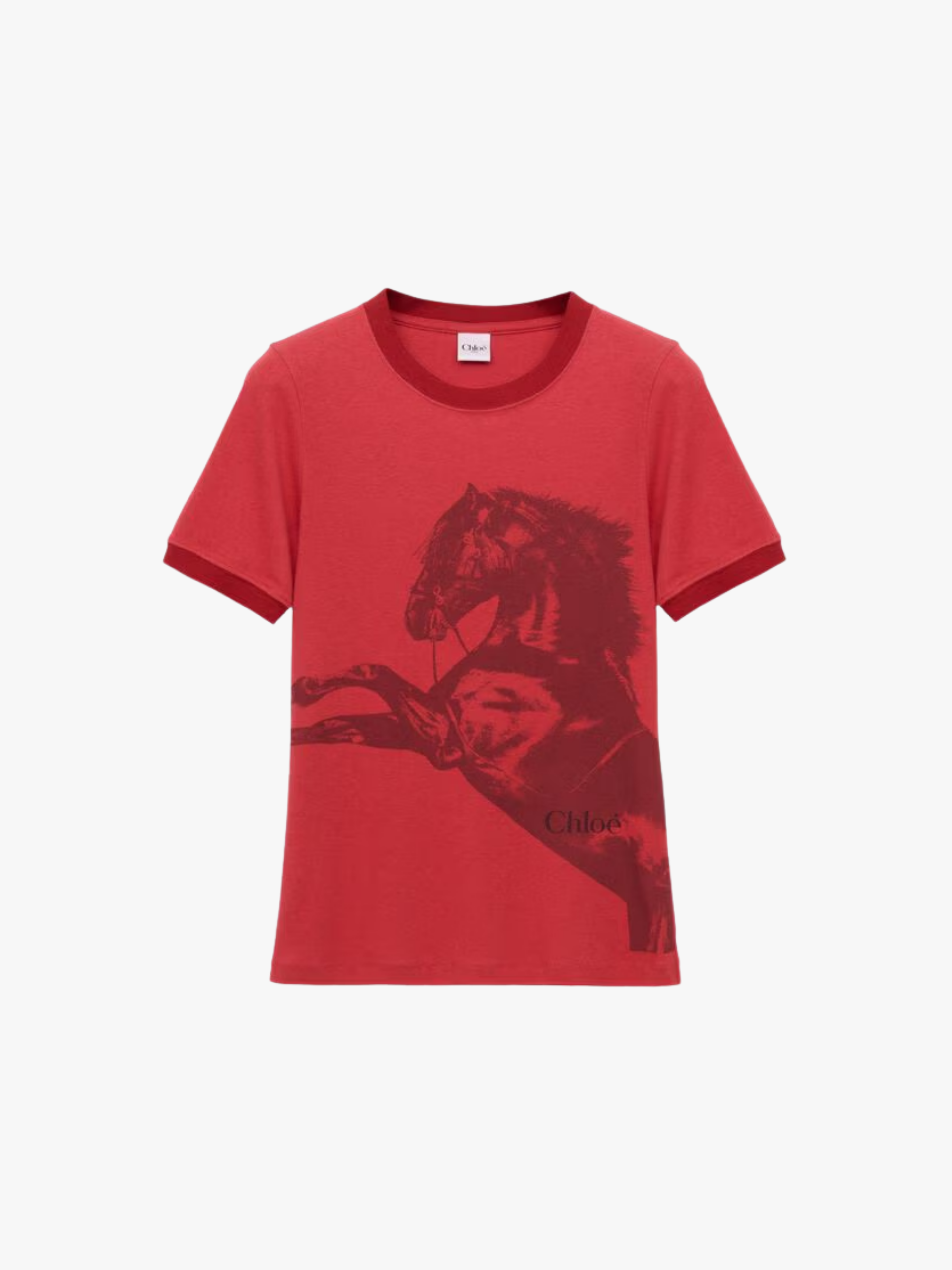 Chloé Baby Fit Logo T‑Shirt Red Women’s