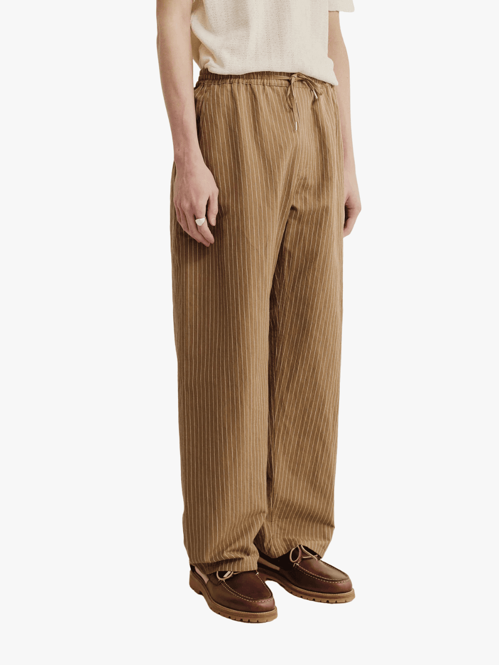 A Kind of Guise Samurai Hose Earth Stripe Braun Herren