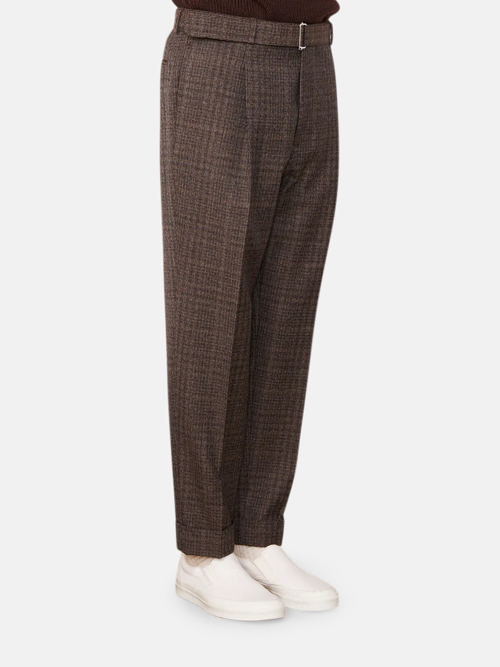 Officine Générale Hugo Pants Italian Fresco 3-Ply Braun Herren