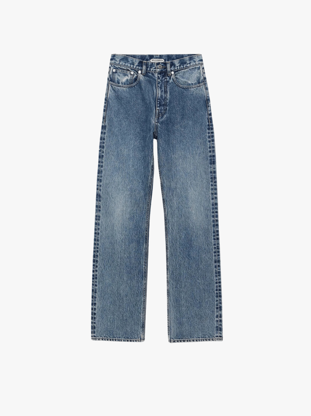 JW Anderson Straight Leg Jeans Mittelblau Herren