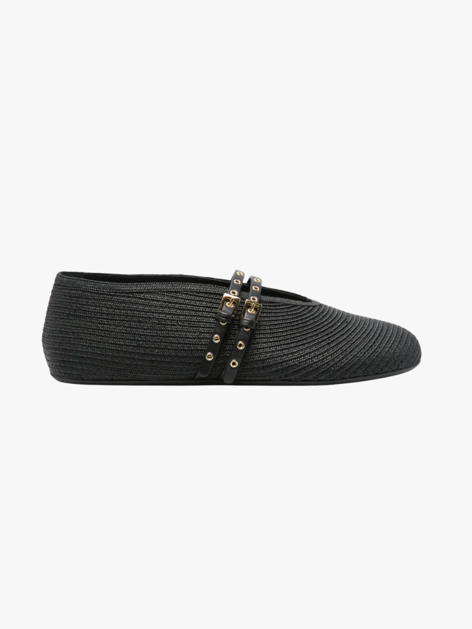 ALAIA Ballerinas aus Leder Schwarz Damen