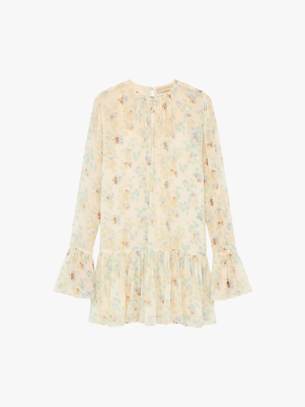 Ulla Johnson Emmeline Silk Mini Dress Moon Petal Cream Women