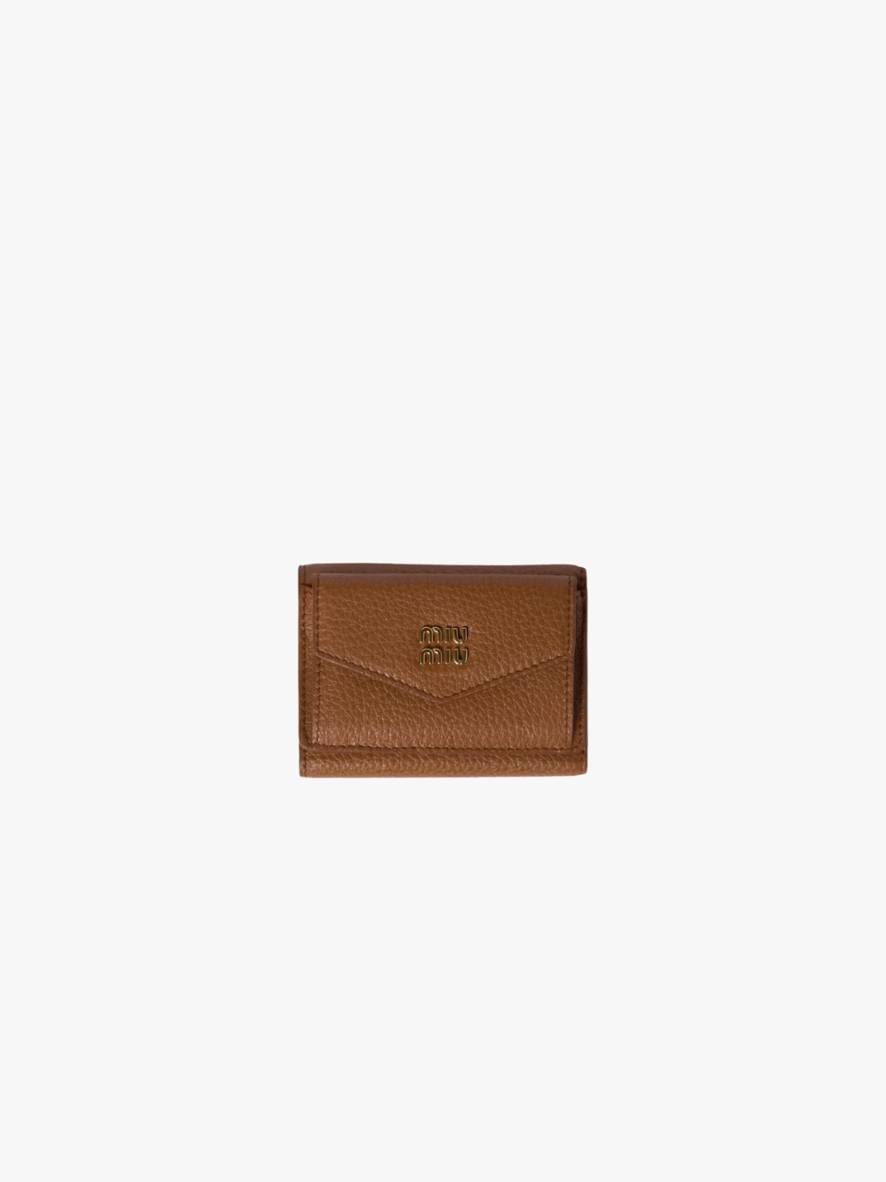 Miu Miu Kleine Geldbörse aus Leder Cognac Damen