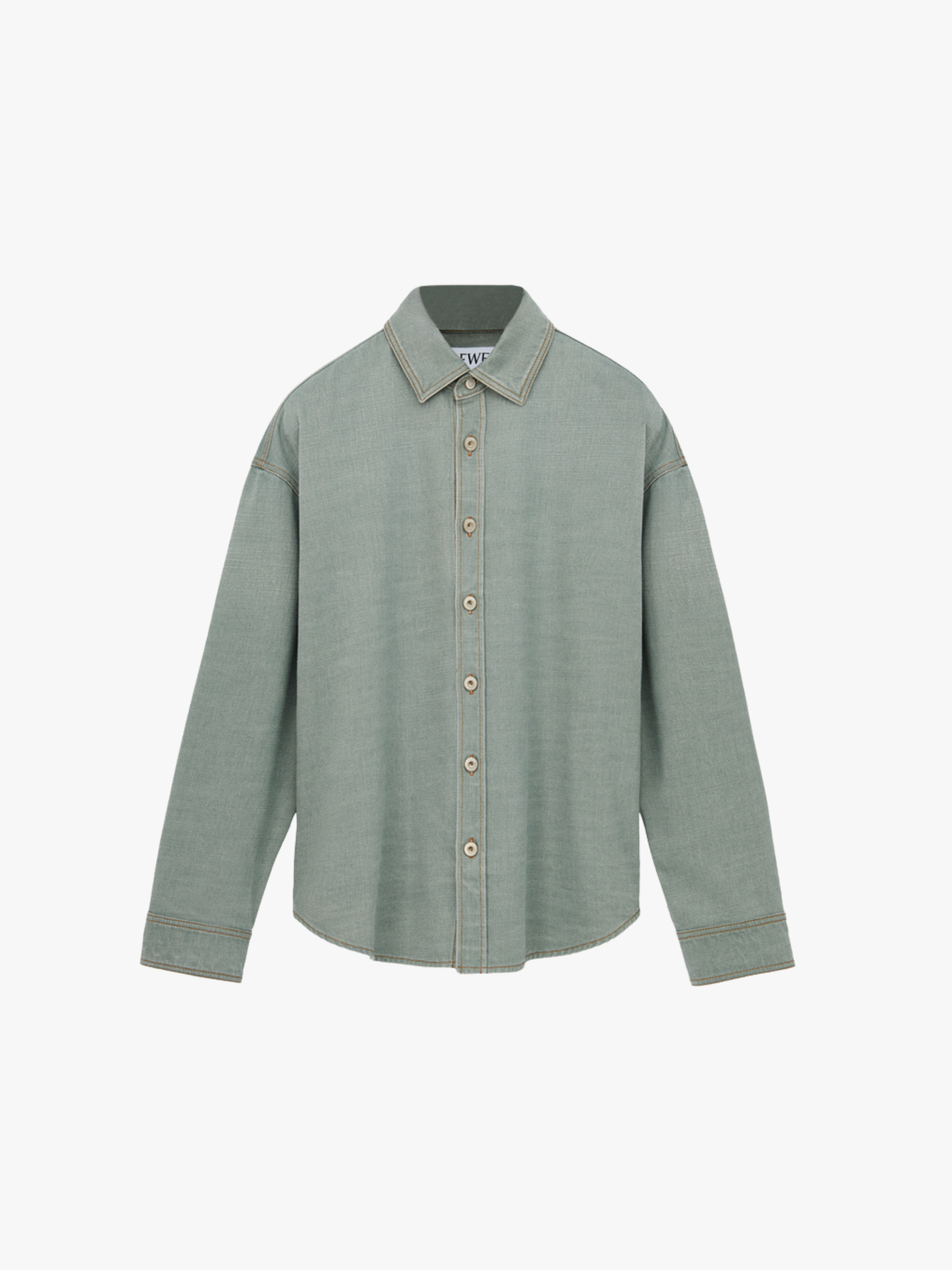 Loewe Hemd aus Denim Grün Herren