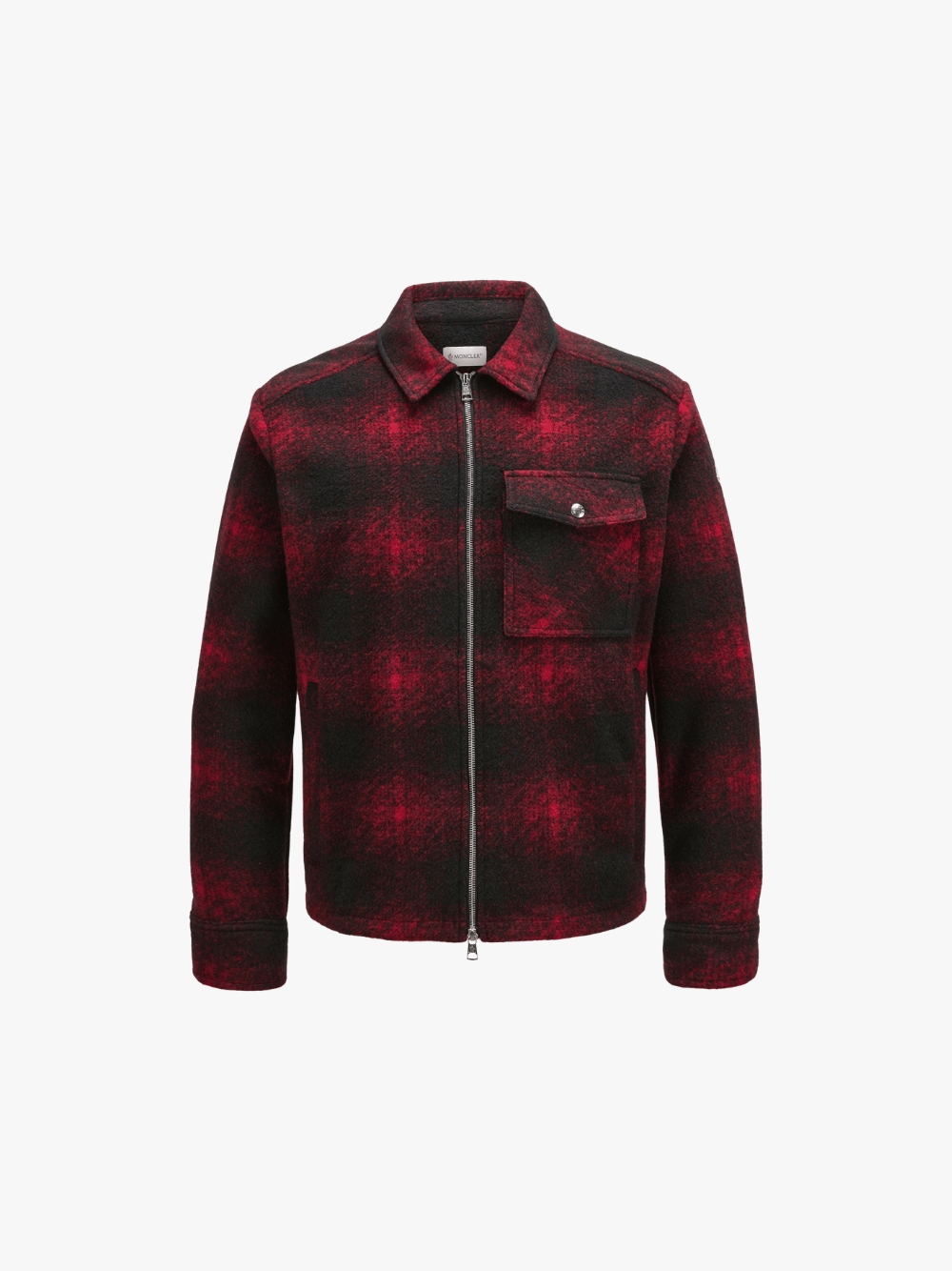 Moncler Camicia Jacke Rot und Schwarz Herren
