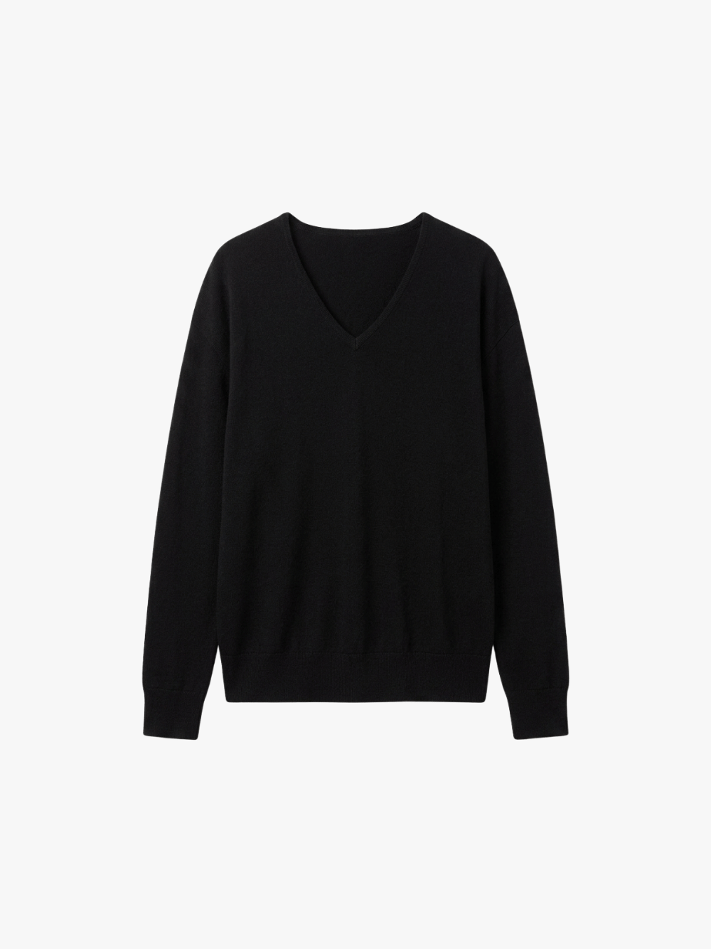 The Row Onofre V-Neck Cashmere Knit Top Schwarz Damen