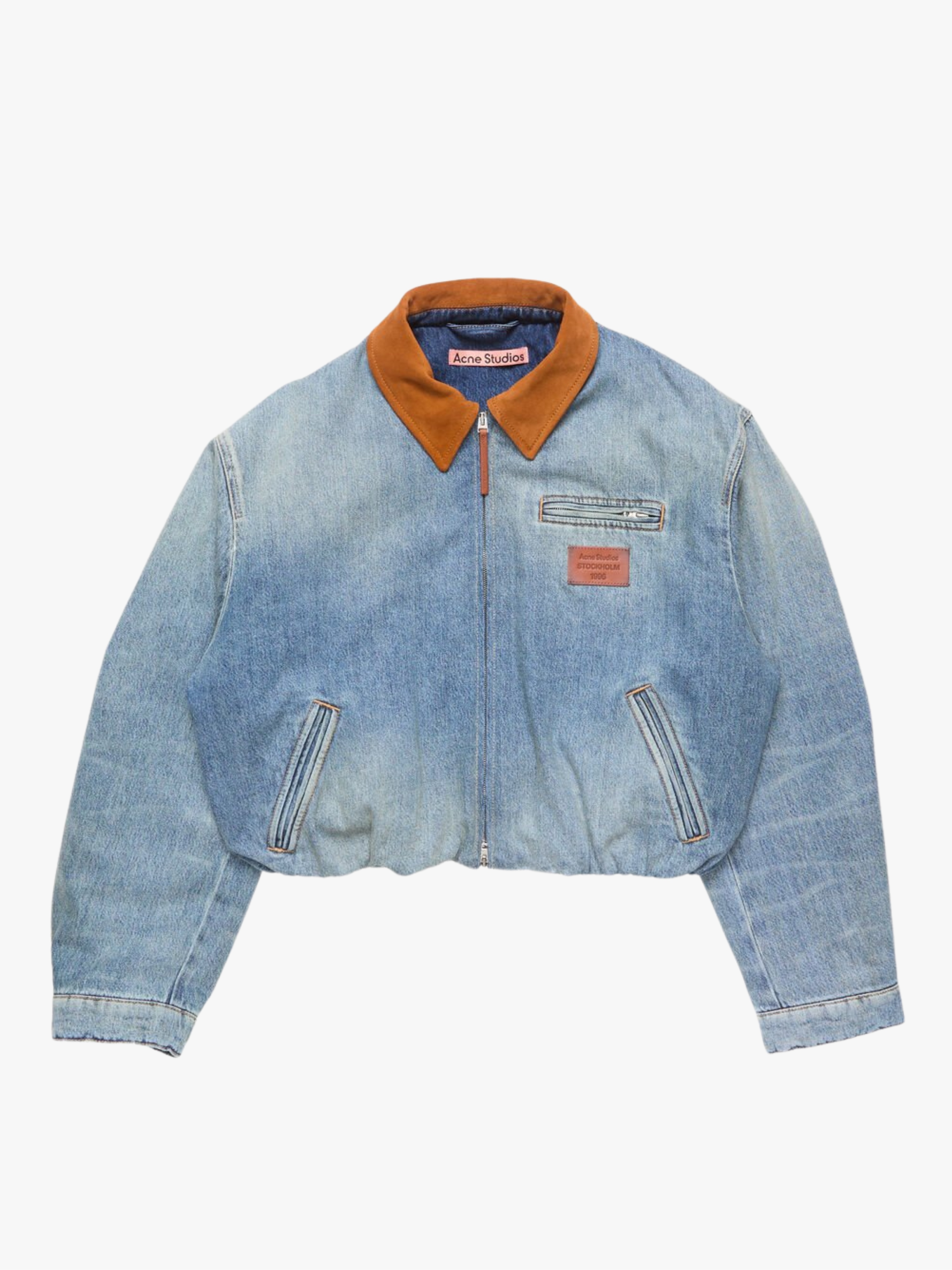 Acne Studios Denim Bomber Blouson Mid Blue Jacke Damen