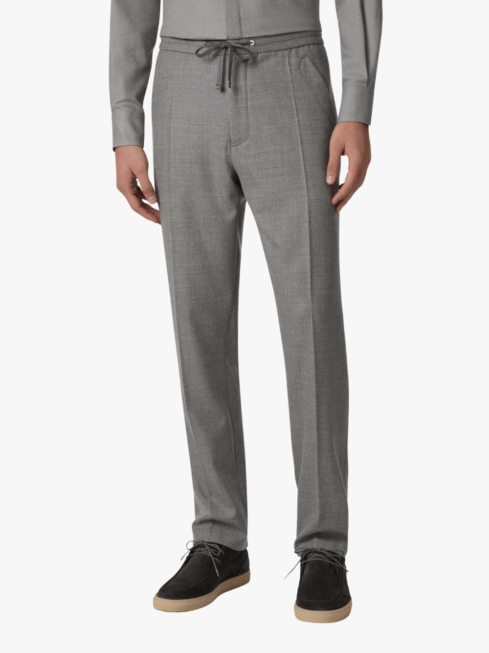 Brett Johnson Jogger Hose aus Wollle Grau Herren