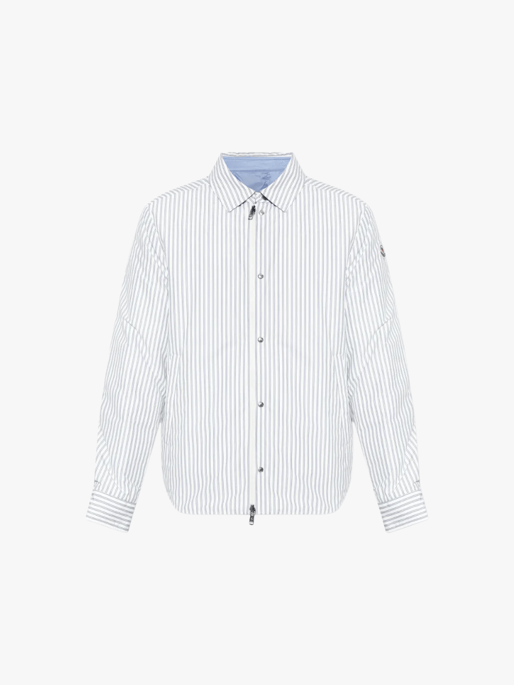 Moncler Crescent Wendbare Steppjacke mit Streifen Blau/Weiß Herren