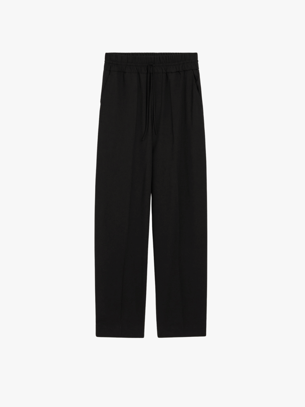 AMI PARIS Wollhose mit elastischem Bund Schwarz Damen