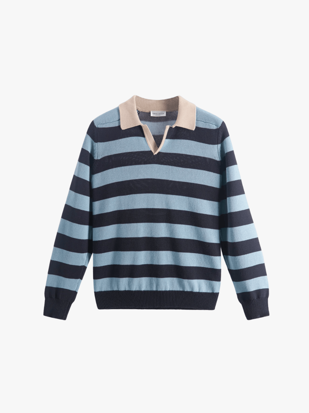 Roberto Collina Bicolor Gestreiftes Polo Blau Herren