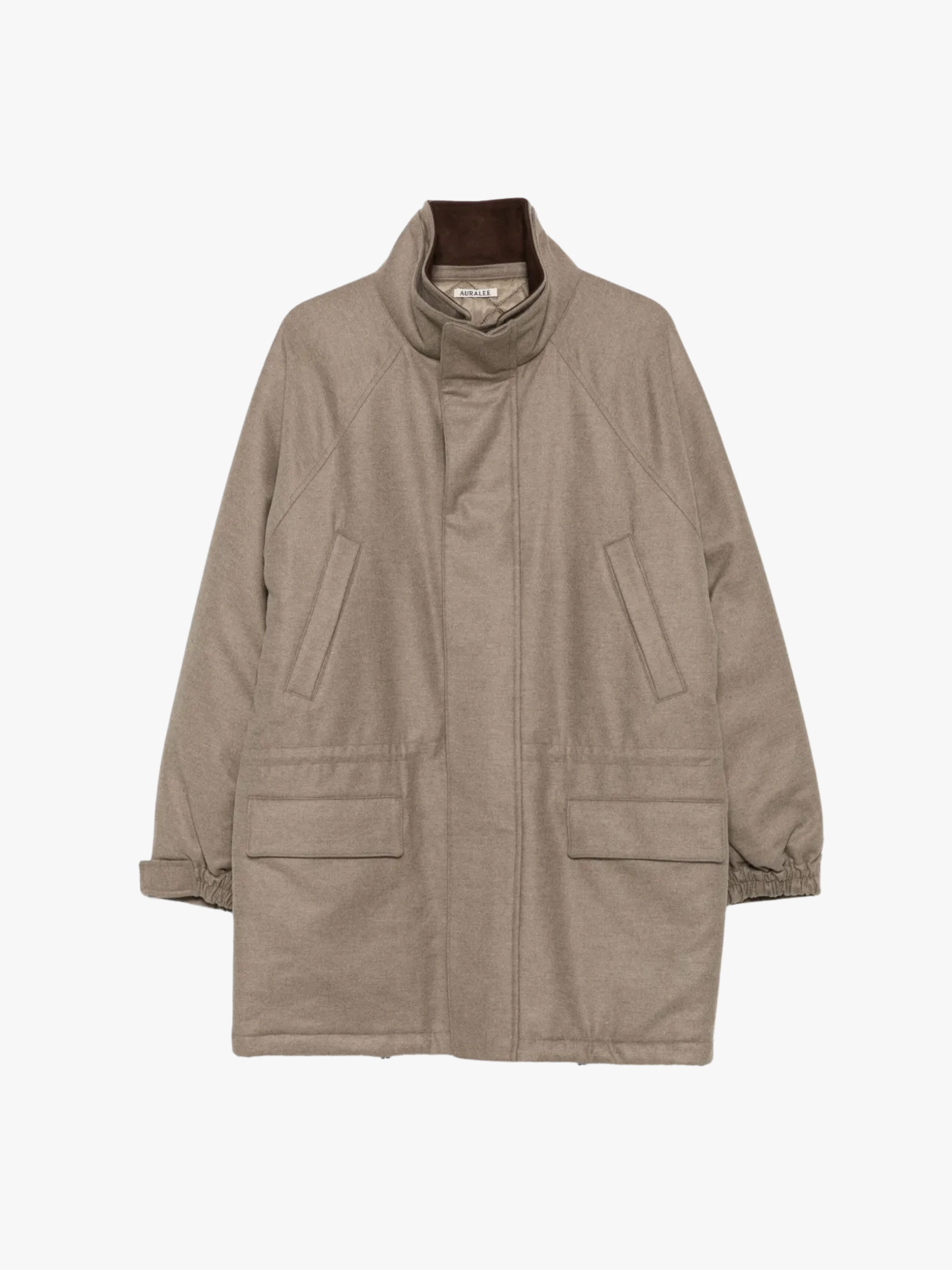 Auralee Fulling Flanellmantel Braun Herren