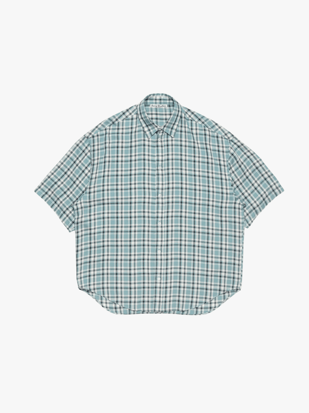 Acne Studios kariertes Kurzarm Hemd Blau weiß Herren