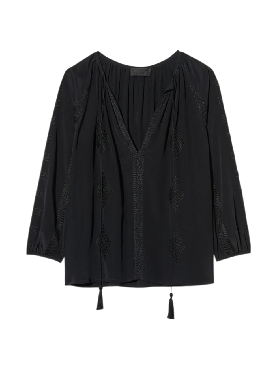 Nili Lotan CRISTO Bluse Seide Schwarz Damen