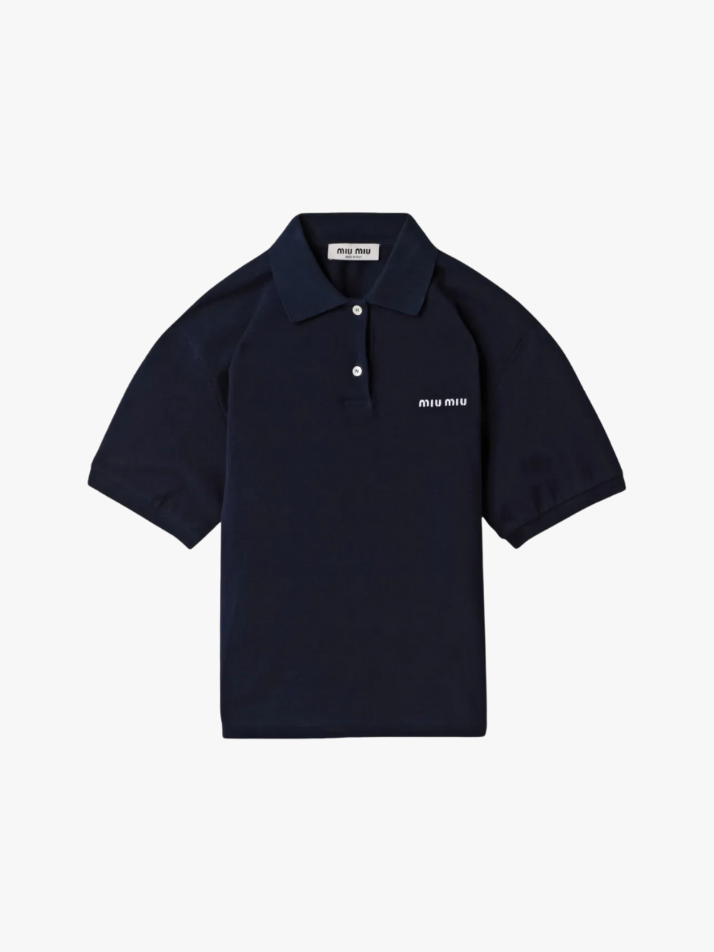 Miu Miu Poloshirt mit Logo-Stickerei Navy Damen