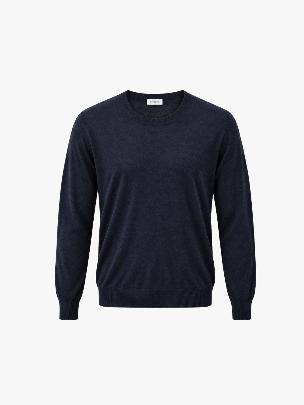 Bungalow Kaschmir-Pullover mit Rundhals-Ausschnitt Navy Herren