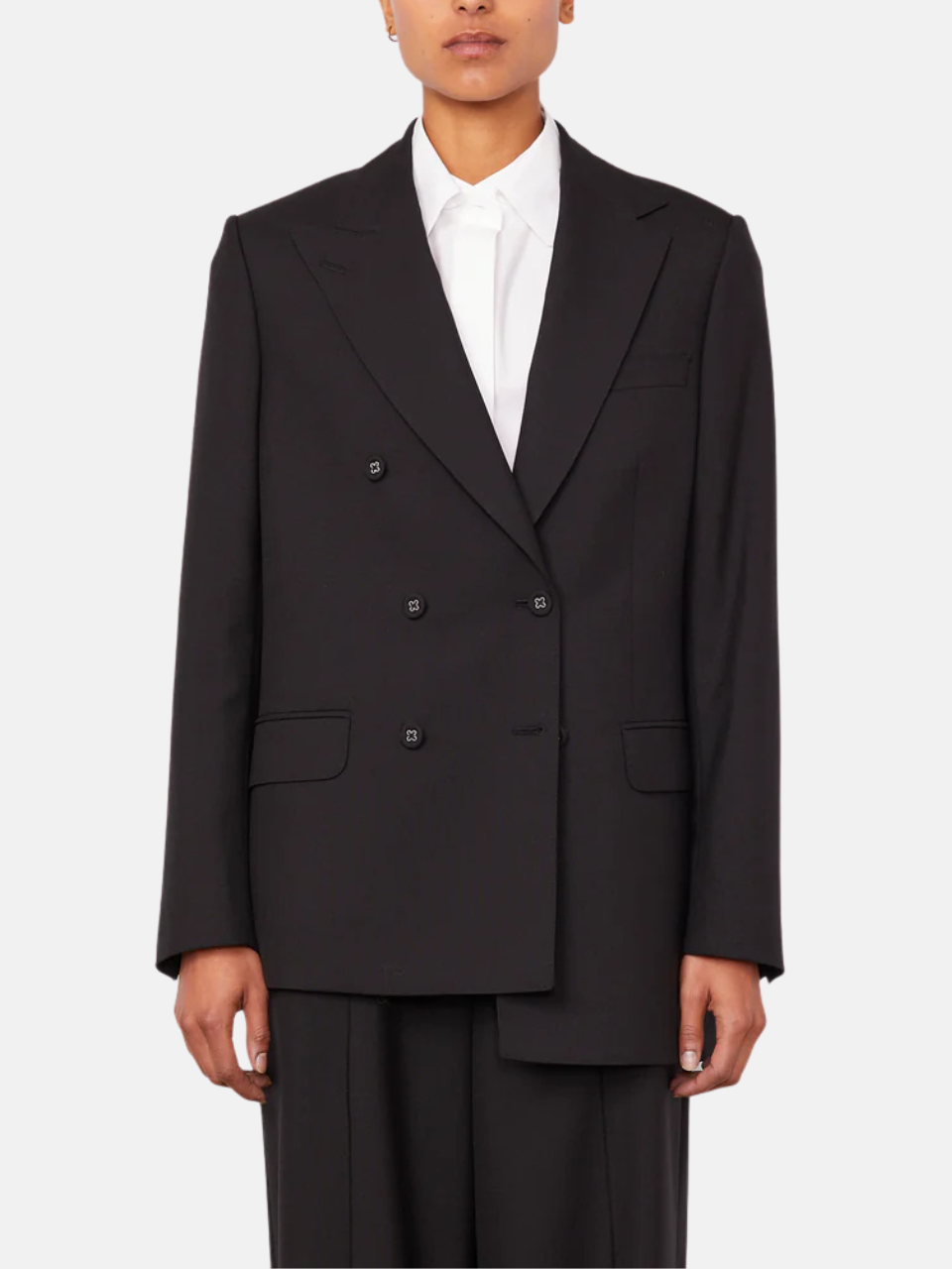 Officine Générale Amaya Jacket Italian Fresco Wool Black Women's Wool Jacke