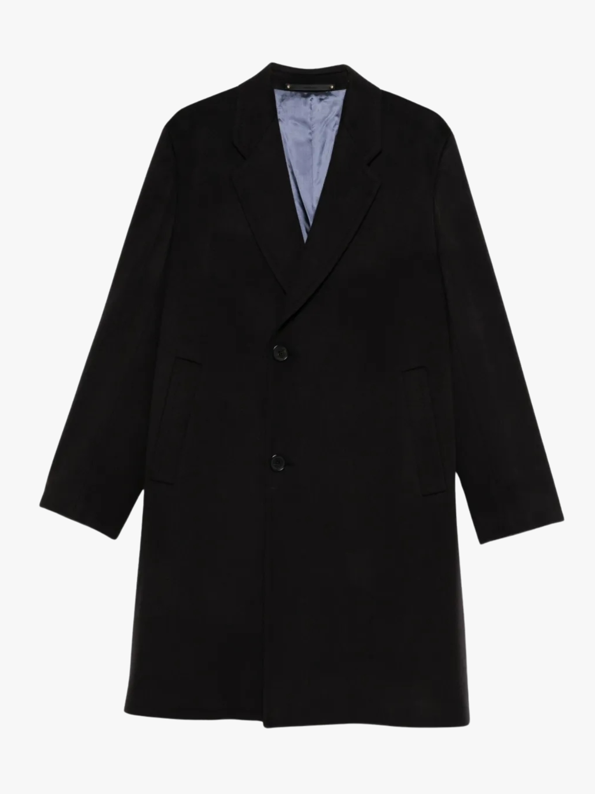 Paul Smith Men's Black Button-Fastening Coat Paul Smith Men's Black Button-Fastening Coat