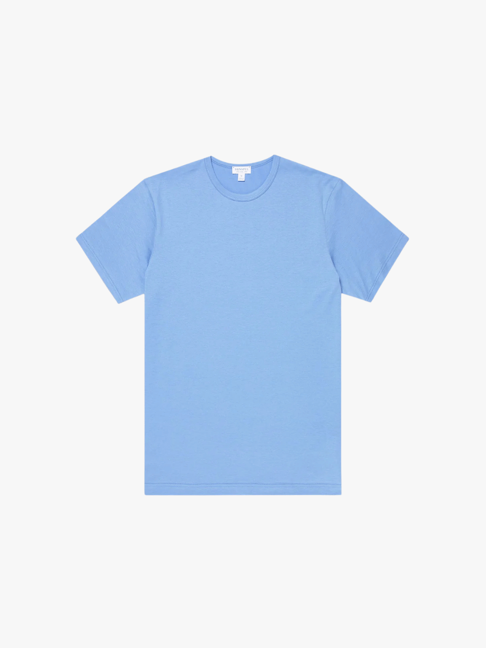 Sunspel Klassisches T-Shirt Azurblau Herren