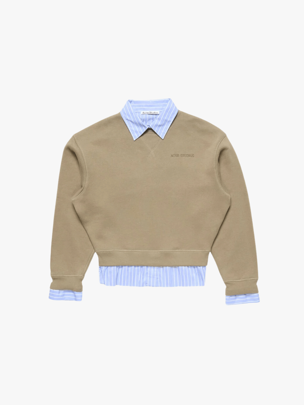 Acne Studios Layered Sweatshirt Beige/Blue Women